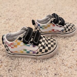 Vans Old Skool V Rainbow Checkered Sneakers
